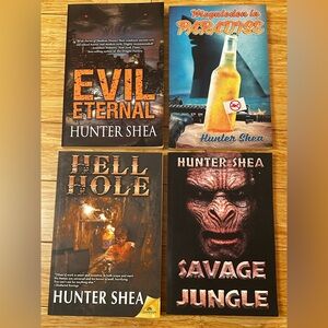 Set Of 4 Hunter Shea Novels - New - Hell Hole, Megalodon In Paradise, Etc